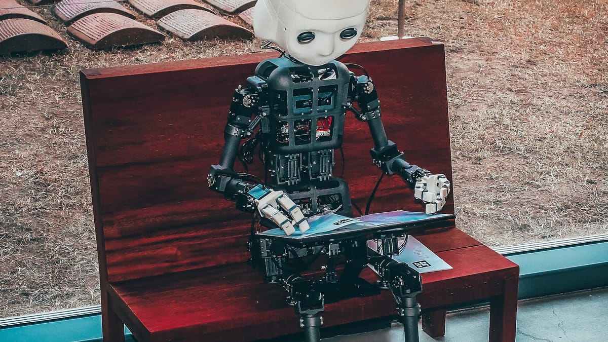 Robot IA avec point d'interrogation - limites technologie