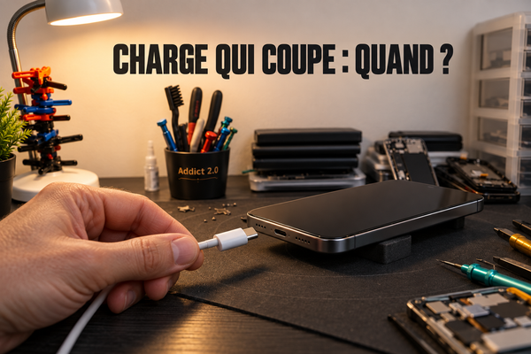 Charge de téléphone intermittente : décrire la coupure sans deviner